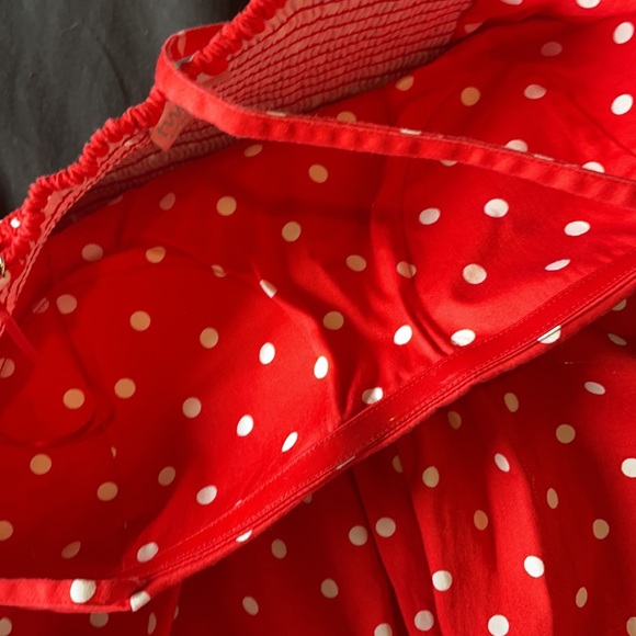 Red spotted retro style dress. Size small, Twik brand - Picture 2 of 3